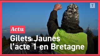 Gilets Jaunes  Les images de la première mobilisation en Bretagne [upl. by Aseek]