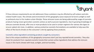 Cosmetic Ingredients In The MENA Region For Skin Brightening And Even Tone [upl. by Alderman]