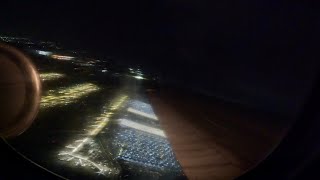 4K Delta Airlines Boeing 717 stormy takeoff from Atlanta [upl. by Enidualc623]