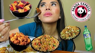 Panda Express Mukbang  Orange Chicken  Chow Mein  Chinese Food  Eating Show [upl. by Ramsdell522]