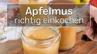 Apfelmus einkochen amp haltbar machen  Anleitung  eatde [upl. by Tull]