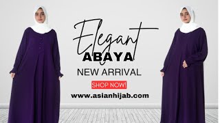 Plum Pleated Abaya  New Arrival  Serenity Collection 2024 by Asian Hijab [upl. by Yecaj]