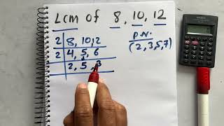 Lcm of 8 10 amp 12  lcm by division method examples  Exam  Question  Hindi  Surendra khilery [upl. by Phillipe]