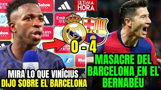 💥BOMBAZO VINICIUS DIJO esto SOBRE el FC BARCELONA DESPUÉS del PARTIDO LEWANDOWSKI LIDERA MASACRE [upl. by Morton]