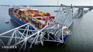 Baltimore Bridge Collapses After Cargo Ship Slams Into Base  Insider News [upl. by Cliff]