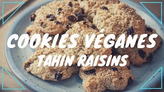 Cookies véganes au tahin et raisins [upl. by Nobe]