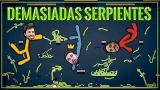 LUCHANDO CON 100 SERPIENTES  STICK FIGHT WILLY VS FARGAN VS VEGETTA [upl. by Nedrud]