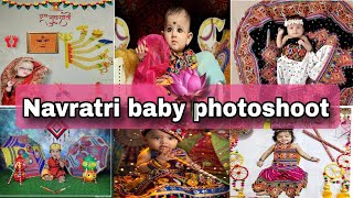 Latest Navratri theme baby photoshoot ideas 2024 । diy baby photoshoot ideas at home [upl. by Mungam]