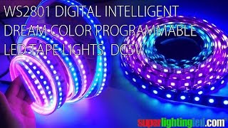 WS2801 Digital Intelligent dream color programmable led tape lights [upl. by Turtle]