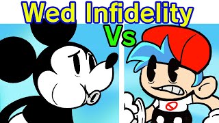 Friday Night Funkin VS Mickey Mouse  Wednesdays Infidelity FULL Week  Cutscenes FNF Mod Horror [upl. by Acimad551]