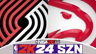 2K24 SZN  TRAIL BLAZERS vs HAWKS [upl. by Speroni]