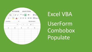 Excel VBA UserForm Combobox Populate using Rowsource and Table Object [upl. by Tomkiel]