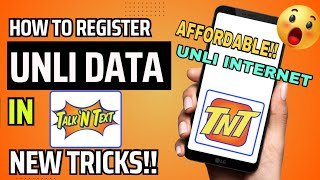 HOW TO REGISTER UNLI DATA IN TNT 2023  UNLI INTERNET FOR ALL SITES  TALK N TEXT UNLI INTERNET 2023 [upl. by Harden]