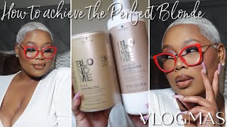 HOW TO GET ✨ICY✨ PLATINUM HAIR IN ONE DAY BLACK TO BLONDE HAIR  VLOGMAS 2022  DAY 12  BetheBeat [upl. by Ainsworth]