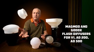 Magmod and Godox Modifiers for V1 Ad 200 Ad300 and flash on camera best modifier [upl. by Arracat]