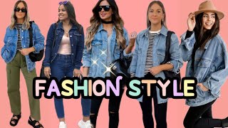 LINDOS OUTFITS CON CHAMARRA DE MEZCLILLA 😍 Fall fashion [upl. by Eiramanin]