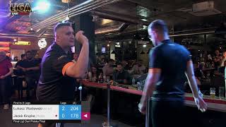 Finał Liga Dart Polska  ostatni mecz turnieju  Łukasz Wacławski vs Jacek Krupka Mistrzowski mecz [upl. by Anekam]