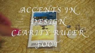 Clear Free Motion Quilting Ruler Foot for your Domestic sewing machine [upl. by Marj]