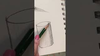 How To Draw A Cylinder  Easy Beginning Drawing Lesson [upl. by Muriah310]