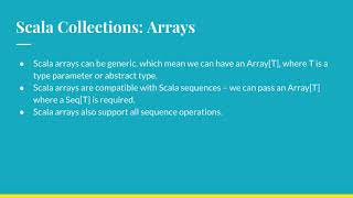 Scala Programming Collections [upl. by Ahab]