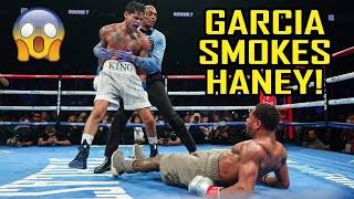 RYAN GARCIA SMOKES DEVIN HANEY IN WILD SLUGFEST 3 KNOCKDOWNS POST FIGHT REACTION NO FOOTAGE [upl. by Eidorb831]