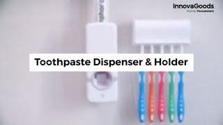 InnovaGoods Home Houseware Toothpaste Dispenser amp Holder [upl. by Buskirk960]