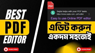 কিভাবে পিডিএফ ফাইল এডিট করবেন  How to Edit PDF Online  Easy amp Free PDF Editing Tutorial [upl. by Lenoyl]