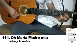 Oh María madre mía  Letra y acordes Tutorial Guitarra 114 [upl. by Begga800]