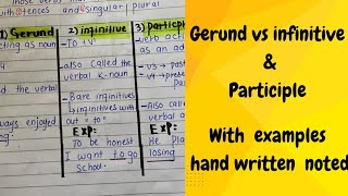 Gerurnd vs infinitives vs participle  non finite verbs  with examplesilmkidunyaofficial [upl. by Zacharie]