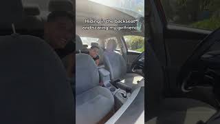 BACKSEAT SCARE PRANK ON GIRLFRIEND😂 shorts [upl. by Nimzzaj]