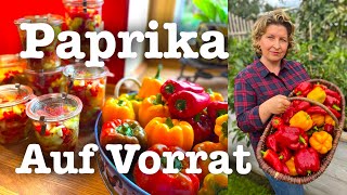 Paprika im Glas🌶️🌿 4 Rezepte für den Wintervorrat 🌶️🌿 Einkochen und haltbar machen [upl. by Kcirted148]