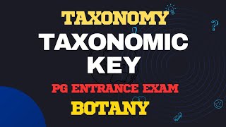 Taxonomic key  Taxonomy pgentranceexamBotany neetbiology [upl. by Imarej]