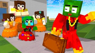 Monster School  Zombie x Squid Game DAD DONT LEAVE ZOMBIE ALONE  Minecraft Animation [upl. by Cordey548]