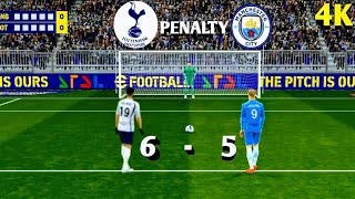 TOTTENHAM VS MANCHESTER CITY PENALTY SHOT OUT subscribe 100kviewers efootball 100ksubcribers [upl. by Ellehciram]