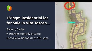 181sqm Residential lot for Sale in Vita Toscana Molino Blvd Bacoor Cavite [upl. by Thanos]