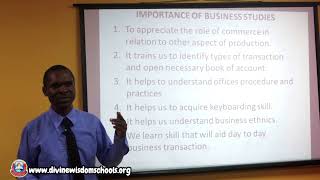 BUSINESS STUDIES INTRODUCTION TO BUSINESS STUDIES JSS1 [upl. by Abdulla]