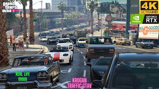 Real life Traffic mod Krogan SP in 2023 GTA 5  Step By Step  Showcase  Real Traffic mods [upl. by Nerej]