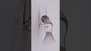 how to draw sad gril sketch ll very easy gril sketch drawing ll girls pencil sketch for beginners [upl. by Pretrice494]