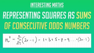 Representing ALL Square numbers as Sum of Consecutive Odd numbers [upl. by Etteloiv]