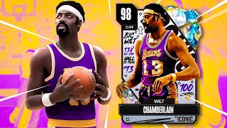 Galaxy Opal Wilt Chamberlain is the BEST CENTER in NBA 2K24 MyTeam  Gameplay Badges amp Shoe [upl. by Hammer448]