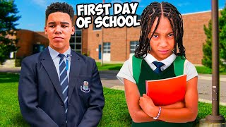 OUR KIDS FIRST DAY AT PRIVATE SCHOOL [upl. by Nemrac]