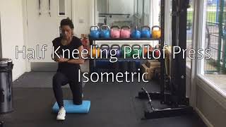 Half Kneeling Pallof Press Isometric [upl. by Eldnar]