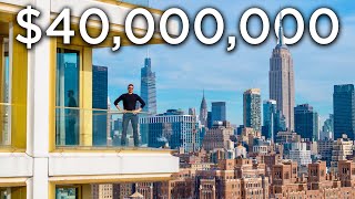 Touring a Modern 40000000 New York City Penthouse  NYC Apartment Tour [upl. by Nahij821]