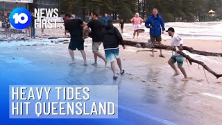 Heavy Tides Hit Queensland  10 News First [upl. by Eidolem28]