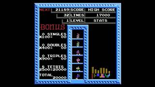 Famicom Tengen Tetris Level Up Dancer1 Player Game [upl. by Annoeik]