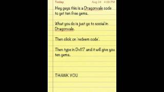 Dragonvale gem code [upl. by Sherburn]