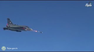 LCA Tejas Fires Derby Missile [upl. by Nonnarb67]