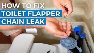 Easy DIY How To Fix A Toilet Flapper Chain Leak In Less than 5 Minutes [upl. by Yeliw]