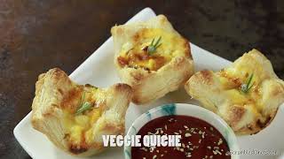 A Puff Pastry Base is Perfect for Individual Veggie Quiche at Brunch [upl. by Submuloc]