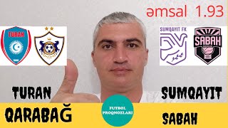 TuranQarabağ  SumqayıtSabah Proqnoz futbol proqnozfutbol [upl. by Linis671]